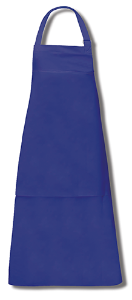 All welded Double Patch Flexible PVC Apron c/w ties in Blue only