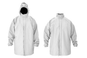 berg PU jacket, zipped c/w pockets & hood, White