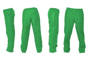 berg PU Waist trouser, leg studs, Green