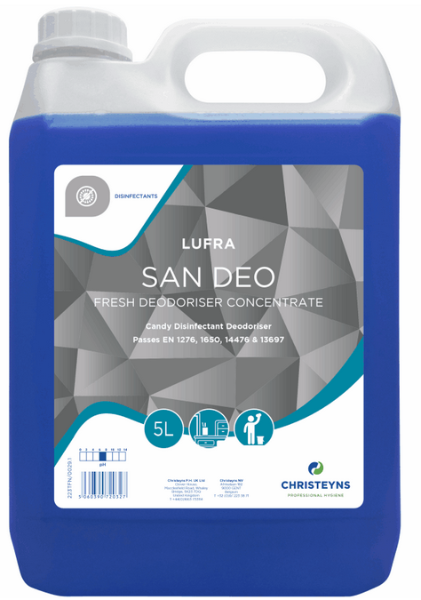 Lufra San Deo Fresh Deodoriser Concentrate, Disinfectant Deodoriser, 5L