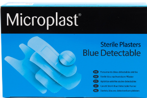Blue Food Area Plasters, Fingertip