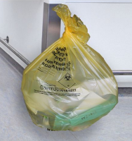 Clinical Waste Bags, 90 Litres, Yellow, Roll of 50 Bags