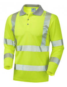 Barricane EcoViz Performance+, Long Sleeved Polo Shirt, Yellow,