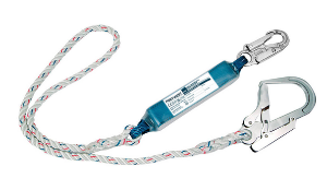 Single 1.8m Lanyard, Scaff Hook & Shock Absorber, EN 354 355 362