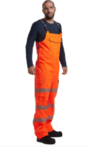 Northam EcoViz Performance+ Breathable Bib & Brace, Orange,