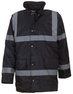 3/4 Length Quilted Jacket c/w hi-vis tape, Navy