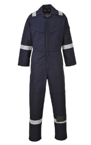 AS Flame-Retardant Overall, c/w Hi-Vis, Navy,