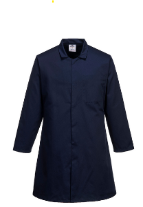 Mens Food Coat, One Pocket, Navy