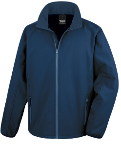 Mens Zipped Softshell Jacket, Navy,