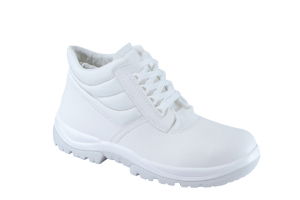 St Moritz Lace up safety boots, white 