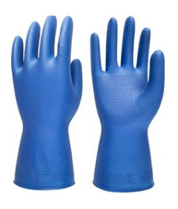 Biodegradable Nitrile Reusable Gloves, Blue, Pack of 12 Pairs