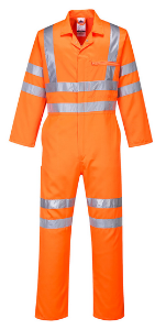 Hi-Vis Polycotton Overall, Orange