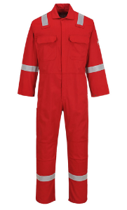 Iona Flame-Retardant Overall, Hi-Vis Tape, Red, 