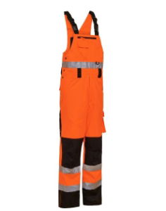 Elka Waterproof Hi-Vis Bib & Brace, Orange/Black