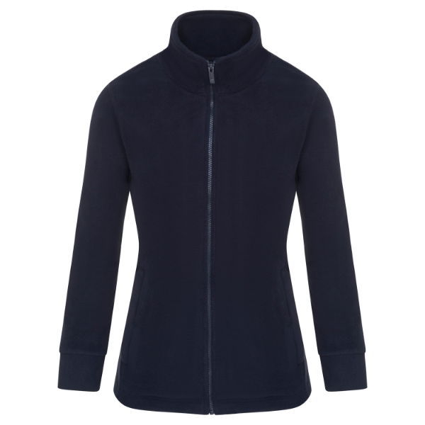 Ladies Fleece Jacket, Navy with L/B Logo