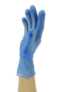 Disposable P/F Vinyl Gloves Blue, - Various Sizes