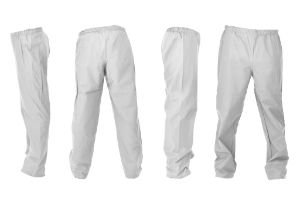 berg PU Waist trouser, leg studs, White